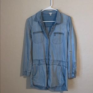 guess denim dress short